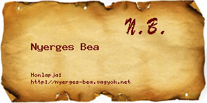 Nyerges Bea névjegykártya